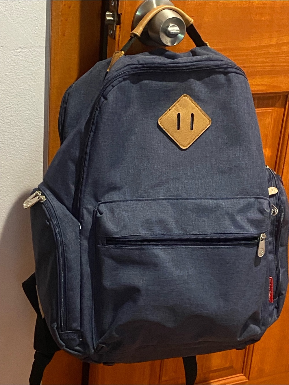 Fisher-Price Navy Blue baby diaper Backpack with Black Accents lots of space - Picture 2 of 13